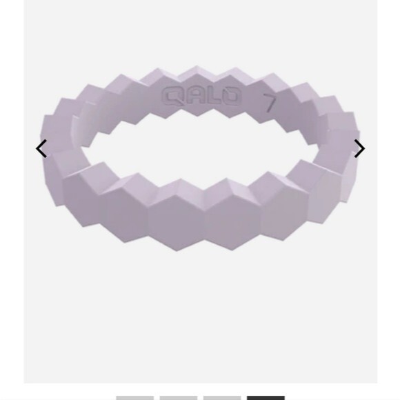 Qalo womens silicone stackable chevron amethyst ring size 6 - Picture 6 of 10